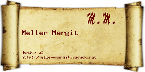 Meller Margit névjegykártya